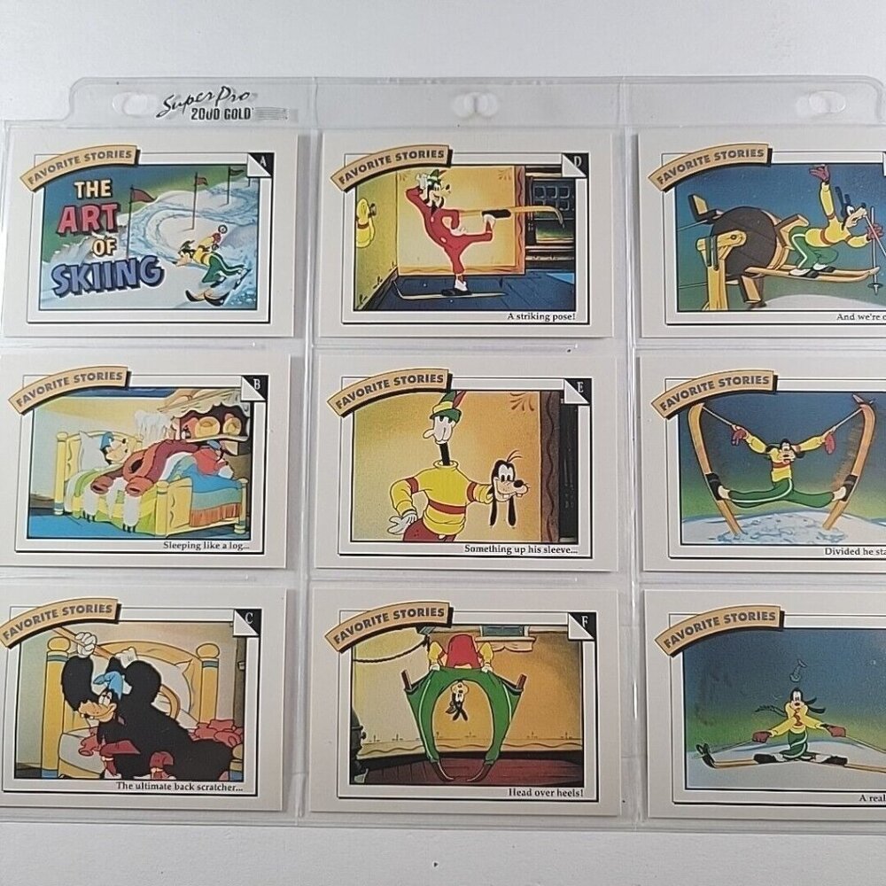 1991 Disney The Art Of Skiing Impel Marketing 9 Card Story  2 Sided 1933 NM